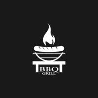barbecue gril icône modèle illustration vecteur