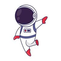 mignonne dessin animé illustration de astronaute. vecteur