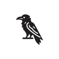 création de logo de corbeau vecteur