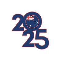 2025 bannière avec Australie drapeau à l'intérieur. illustration. vecteur