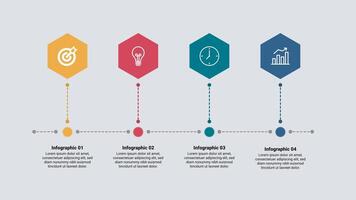 infographie conception modèle avec 4 les options ou pas vecteur