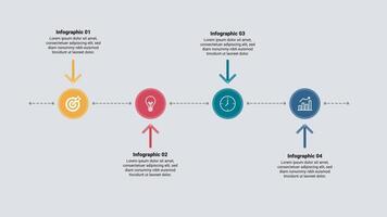 infographie conception modèle avec 4 les options ou pas vecteur