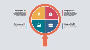 infographie conception modèle avec 4 les options ou pas vecteur