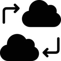 nuage icône symbole image. illustration de le hébergement espace de rangement conception vecteur