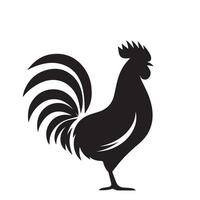 poulet silhouette sur blanc Contexte. poulet logo vecteur