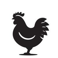 poulet silhouette sur blanc Contexte. poulet logo vecteur