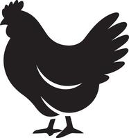 poulet silhouette sur blanc Contexte. poulet logo vecteur