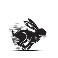 lapin silhouette illustration sur blanc Contexte. lapin logo. vecteur