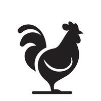 poulet silhouette sur blanc Contexte. poulet logo vecteur