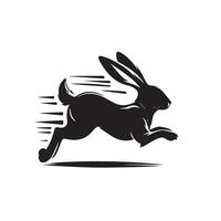 lapin silhouette illustration sur blanc Contexte. lapin logo. vecteur