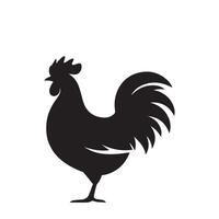 poulet silhouette sur blanc Contexte. poulet logo vecteur