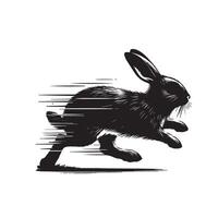 lapin silhouette illustration sur blanc Contexte. lapin logo. vecteur