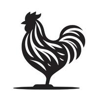 poulet silhouette sur blanc Contexte. poulet logo vecteur