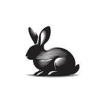 lapin silhouette illustration sur blanc Contexte. lapin logo. vecteur