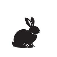 lapin silhouette illustration sur blanc Contexte. lapin logo. vecteur