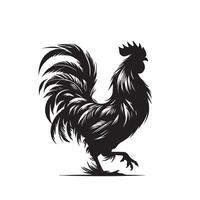 poulet silhouette sur blanc Contexte. poulet logo vecteur