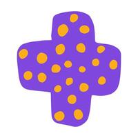 violet traverser avec Jaune polka points abstrait conception vecteur