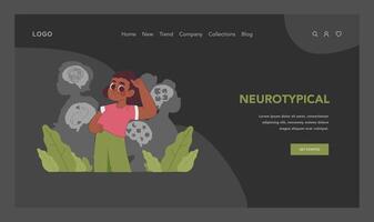 neurotypique concept. plat illustration vecteur