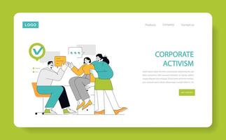 entreprise activisme concept illustration vecteur