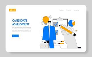 recrutement candidats. plat illustration vecteur