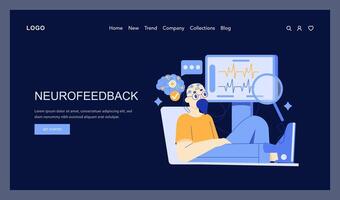 neurofeedback concept illustration vecteur