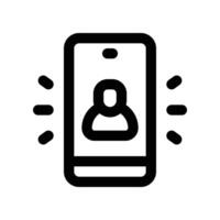 téléphone intelligent icône. ligne icône pour votre site Internet, mobile, présentation, et logo conception. vecteur