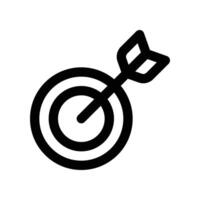 cible icône. ligne icône pour votre site Internet, mobile, présentation, et logo conception. vecteur