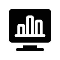 une analyse icône. glyphe icône pour votre site Internet, mobile, présentation, et logo conception. vecteur