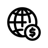 global icône. ligne icône pour votre site Internet, mobile, présentation, et logo conception. vecteur