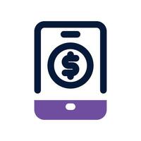 mobile bancaire icône. mixte icône pour votre site Internet, mobile, présentation, et logo conception. vecteur