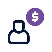 un salaire icône. mixte icône pour votre site Internet, mobile, présentation, et logo conception. vecteur