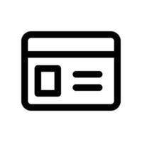 crédit carte icône. ligne icône pour votre site Internet, mobile, présentation, et logo conception. vecteur