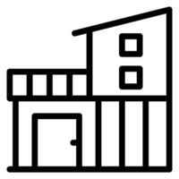 icône de ligne de villa vecteur