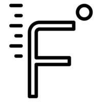 icône de ligne Fahrenheit vecteur