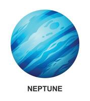 Neptune planète. illustration isolé sur blanc Contexte vecteur