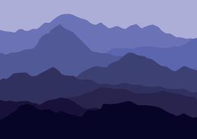 paysage avec le montagnes. illustration dans plat style. vecteur