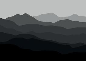 paysage avec le montagnes. illustration dans plat style. vecteur