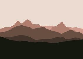 paysage avec le montagnes. illustration dans plat style. vecteur