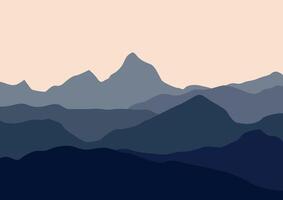 paysage avec le montagnes. illustration dans plat style. vecteur