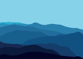 paysage avec le montagnes. illustration dans plat style. vecteur