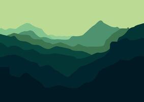 paysage avec le montagnes. illustration dans plat style. vecteur