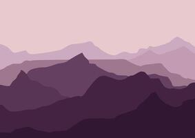 paysage avec montagnes. illustration dans plat style. vecteur