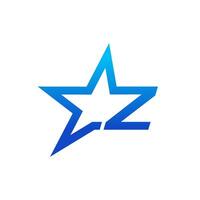 styliste initiale z étoile logo vecteur