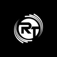 création de logo de lettre rt vecteur