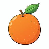 Orange dessin animé illustration plat style ouvrages d'art concept vecteur