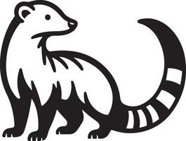 coati silhouette contour illustration. vecteur