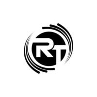 création de logo de lettre rt vecteur