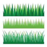 vert herbe collection sur une blanc Contexte vecteur