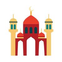 islamique mosquée silhouette avec pente couleur. Ramadan kareem mosquée sur blanc Contexte vecteur
