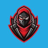assassin mascotte logo conception ninja mascotte logo vecteur